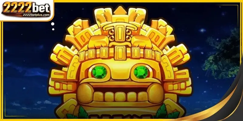A golden medallion showing a high multiplier value on the temple wall