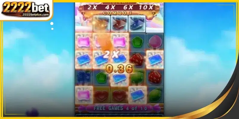 A colorful 5x3 grid filled with various lollipops and jelly beans